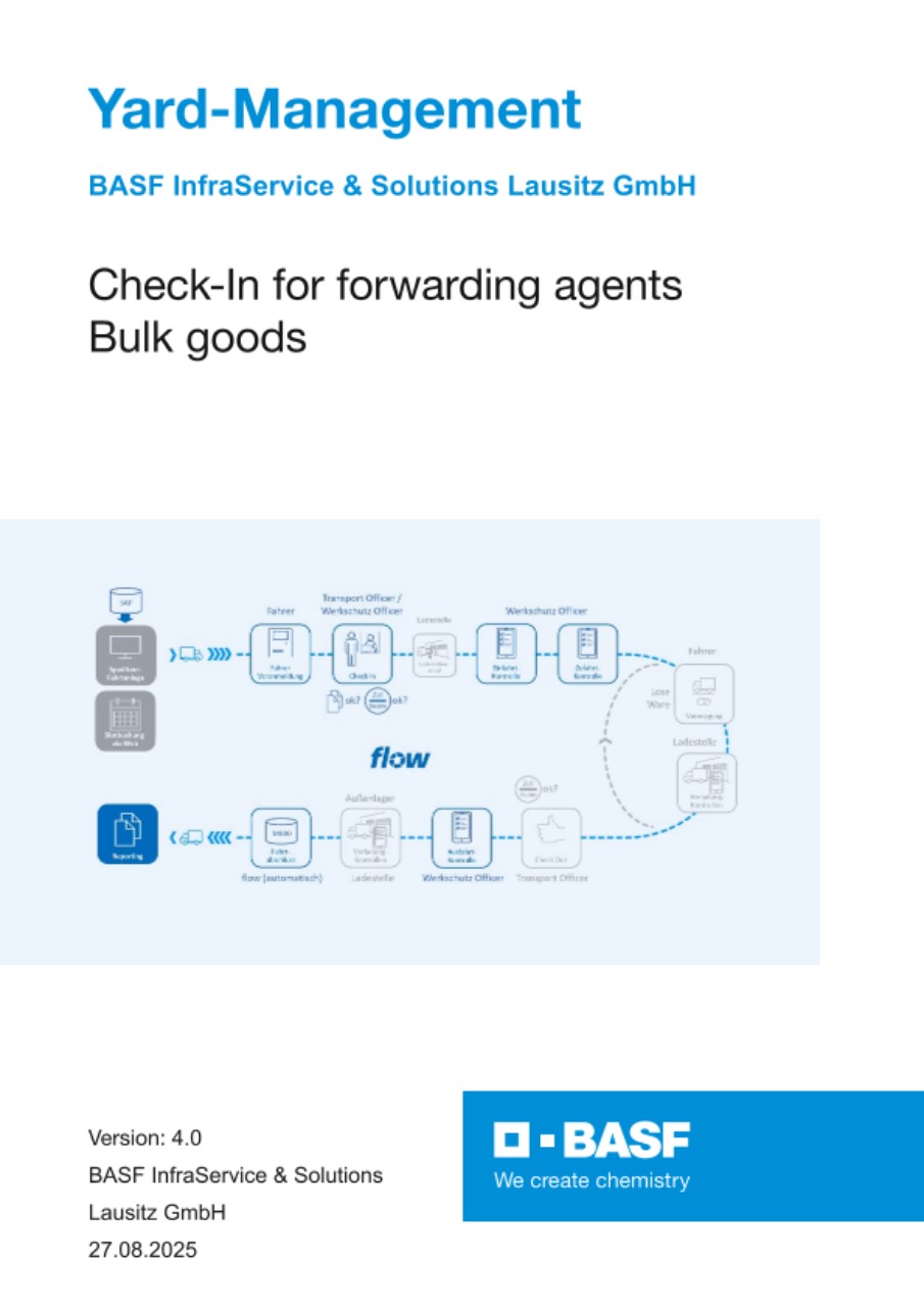 Check-In for forwarding agents 
Bulk goods Check-In for forwarding agents 
Bulk goods